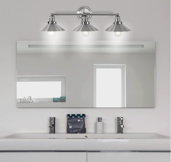 JONATHAN Y Lighting JYL7428 July 3 Light 27"W LED Bathroom Vanity - Nickel - Picture 1 of 5